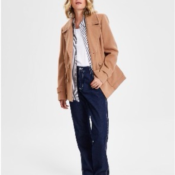 Maralyn & Me Jackets & Blazers - Maralyn & Me Camel Pea Coat